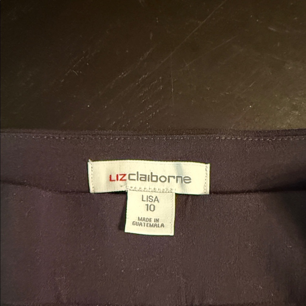 Liz Claiborne Elegant Dark Purple Trousers
